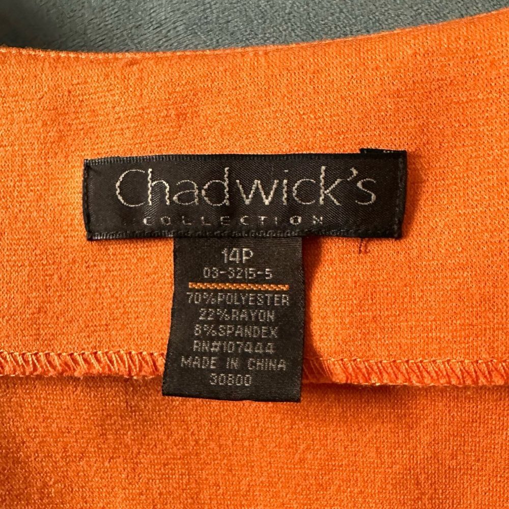 Chadwicks Collection Rust Sleeveless Bead Embellished Zip Sheath Dress Size 14P - Picture 6 of 6